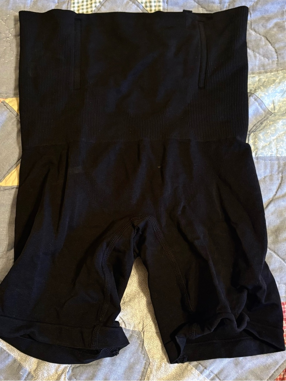 Black Seamless High Waisted Tummy Control Shaping Shorts  XL/XXL